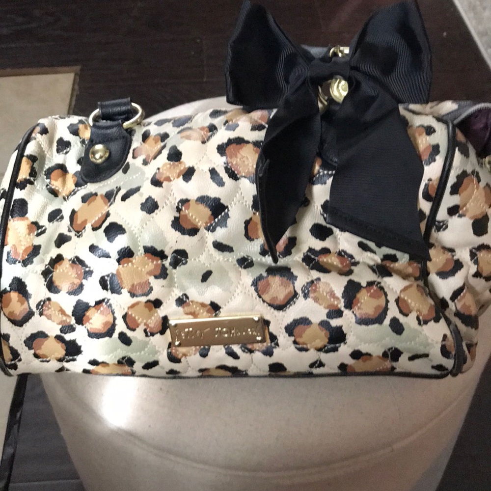 Leopard print Betsey Johnson hand bag